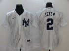 Nike New York Yankees 2 Derek Jeter White majestic baseball Jersey-BD