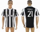 2017-2018 Juventus thailand version #21 DYBALA white black soccer jersey home