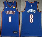 Nike Oklahoma City Thunder #8 Jalen Williams blue nba jersey