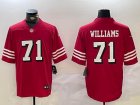 Nike San Francisco 49ers #71 Trent Williams red throwback Color Rush Limited Jersey