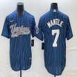 Nike New York Yankees #7 Mickey Mantle blue majestic baseball Jersey Joint name