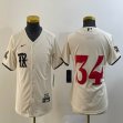 Youth Nike Texas Rangers #34 Nolan Ryan beige majestic baseball jerseys city version