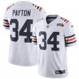 Nike Chicago Bears #34 Walter Payton white Color Rush Limited Jerseys 100th patch