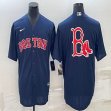 Nike Boston Red Sox blank blue majestic MLB baseball jerseys-BD 03