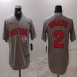 Nike Boston Red Sox #2 Xander Bogaerts gray majestic baseball Jersey-BD 01