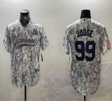 Nike New York Yankees #99 Aaron Judge gray baseball jerseys Joint name-BD