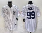 Nike New York Yankees #99 Aaron Judge white MLB baseball Jersey Joint name -BD 01