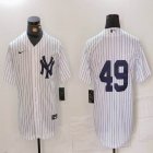 Nike New York Yankees #49 white majestic baseball Jersey-BD