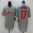 Nike Los Angeles Angels #17 Shohei Ohtani gray majestic baseball jersey-BD