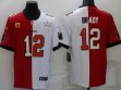 Nike Tampa Bay Buccaneers #12 Tom Brady white red split Color Rush Limited jersey-BD