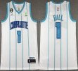 Jordan logo New Orleans Hornets #1 LaMelo Ball white nba Jerseys 6 patch-XD