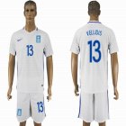 2016-2017 Greece team VELLIDIS #13 white soccer jersey home