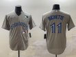 Nike Toronto Blue Jays #11 Bo Bichette gray majestic baseball Jersey-BD 01