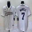 Nike New York Yankees #7 Mickey Mantle white majestic baseball Jersey Joint name 01