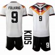 2026 World Cup Germany Team #9 FULLKRUG white black kid soccer jerseys home