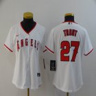 Women Nike Anaheim Angels #27 Mike Trout white majestic baseball Jersey
