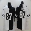 Nike Kansas City Chiefs Travis Kelce #87 white black Split Color Rush Limited Jersey-BD