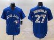 Nike Toronto Blue Jays #27 Vladimir Guerrero Jr blue Majestic baseball jerseys-BD