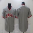 Nike Los Angeles Angels blank gray majestic baseball jersey-BD