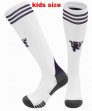 2025-2026 Manchester United Club white purple kid soccer socks away