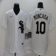 Nike Chicago White Sox #10 Yoan Moncada white majestic baseball jerseys