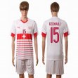 2016 Switzerland Team DZEMAILI #15 white soccer jerseys away