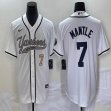 Nike New York Yankees #7 Mickey Mantle white majestic baseball Jersey Joint name