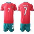 2026 World cup Portugal team #7 RONALDO red green soccer jerseys home