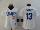 Women Nike Los Angeles Dodgers #13 Max Muncy white majestic baseball jerseys