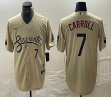 Nike Arizona Diamondback #7 Corbin Carroll beige baseball jerseys city version 02