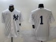 Nike New York Yankees #1 white Flexbase Authentic Collection Jersey