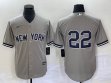 Nike New York Yankees #22 gray majestic baseball Jersey-BD