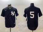 Nike New York Yankees #5 black fashion majestic baseball Jersey