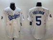 2025 Nike Los Angeles Dodgers #5 Freddie Freeman white fashion majestic baseball jerseys Sakura plate 01