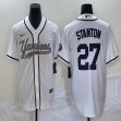 Nike New York Yankees #27 Giancarlo Stanton white majestic baseball Jersey Joint name 02