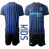2025-2026 Inter Milan club blue black kid soccer jerseys home