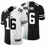 49ers #16 Joe Montana white black Split Nike Color Rush Limited Jersey