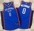 Nike Oklahoma City Thunder #0 Russell Westbrook blue basketball jersey-LT