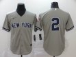 Nike New York Yankees #2 Derek Jeter Grey majestic MLB baseball Jerseys