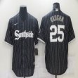 Nike Chicago White Sox #25 Vaughn black baseball jerseys city version