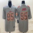 Nike Kansas City Chiefs #95 Chris Jones gray Color Rush Limited Jersey-BD 01