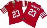 Women San Francisco 49ers 23# Christian McCaffrey red Nike Vapor F.U.S.E. Limited Jersey