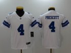 Youth Nike Dallas Cowboys #4 Dak Prescott White Color Rush Limited Jersey