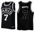 Paris Saint-Germain #7 Mbappe black nba jerseys