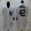 Nike New York Yankees #42 Rivera White majestic baseball Jerseys-BD