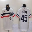 Nike Chicago White Sox #45 Michael Jordan white throwback majestic Baseball Jersey -BD 01