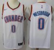 Nike Oklahoma City Thunder #0 Russell Westbrook white basketball jersey