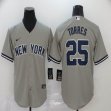 Nike New York Yankees #25 Gleyber Torres gray majestic baseball jerseys