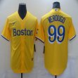 Nike Boston Red Sox #99 Verdugo Yellow majestic baseball jerseys-BD