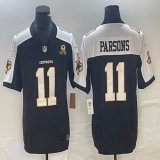 Nike Dallas Cowboys #11 Micah Parsons blue white Color Rush Limited Jersey 04